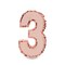 Small Rose Gold Number 3 Pinata for Kids 3rd Birthday Party Decorations, 15.7 x 9 in.